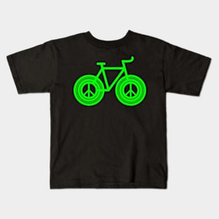 Ride for Peace (green) Kids T-Shirt